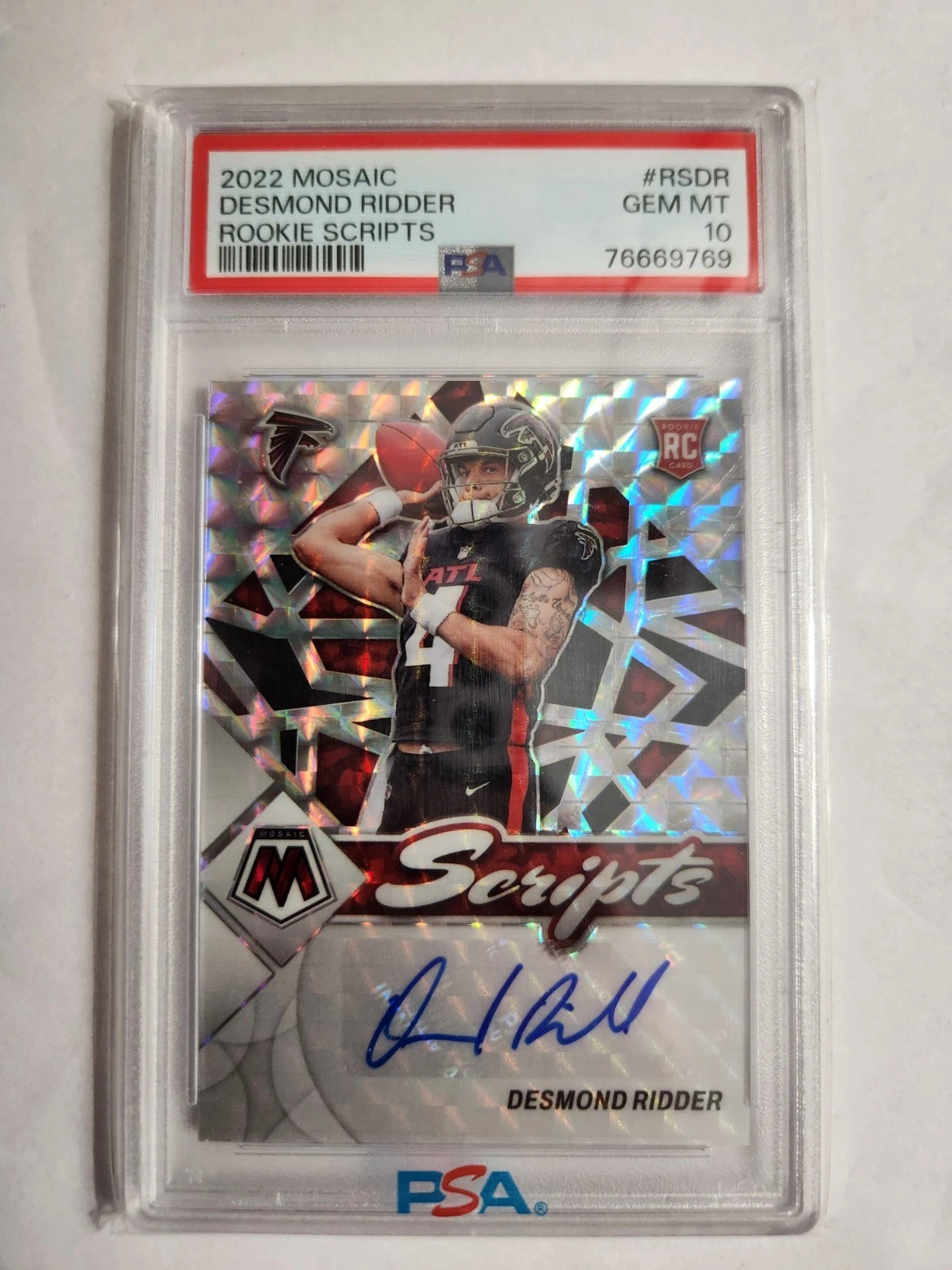 Desmond Ridder Panini Mosaic Rookie Scripts #RSDR Base