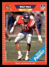 Wesley Walls 1989 Pro Set Rookie Card #538 Ole Miss Rebels. rookie card picture