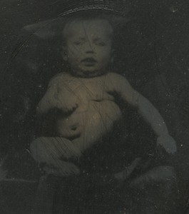 Antiguo Bebe Recien Nacido Americano Oculto Madre Raro Sin Ropa Temprano Ferrotipo Foto Ebay