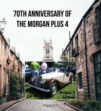 1957 MORGAN PLUS 4 Roadster Car Stamp Sheet/Minisheet (2021 Antigua & Barbuda)