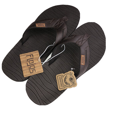 New‎ Mens Flojos WaveRunner Chocolate Brown Thong Sandals Flip Flops Size 13 NWT Mens Flojos WaveRunner Chocolate Brown Thong Sandals Flip  main image 3