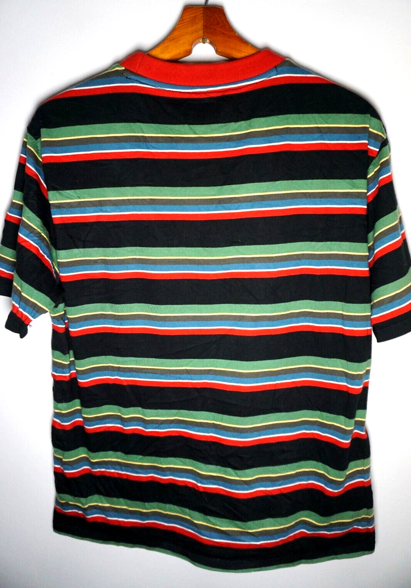 Vintage 90s Guess Jeans Striped T Shirt Tee Small Rap Hip