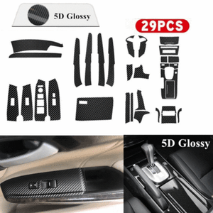 Carbon Fiber Style Decor Interior Kit Cover Trim 29pc For Honda Accord 2008-2012