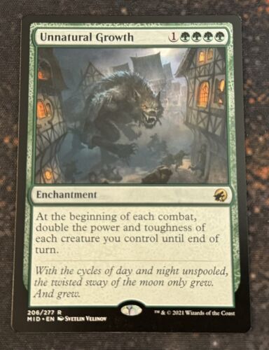 Unnatural Growth - Innistrad: Midnight Hunt - MID 206/277 - Magic - LP