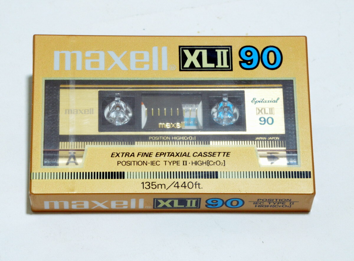 【海外品・未開封】maxell XL Ⅱ 90　空白カセットテープ　5本パック MAXELL XL II 90 BLANK CASSETTE TAPE SEALED TYPE II JAPAN