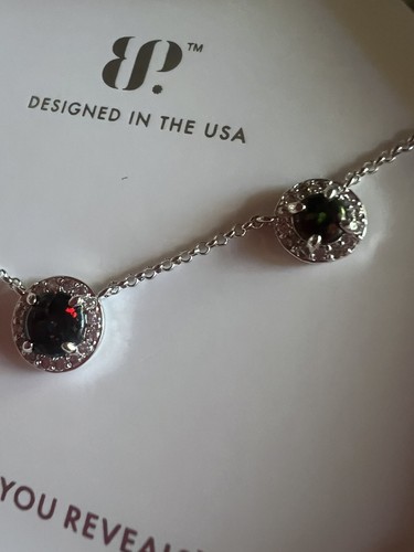 Bomb Party Necklace October 24 ‘She Found The One’ RBP8308 Black Fire Opal/Rhod - Picture 4 of 6