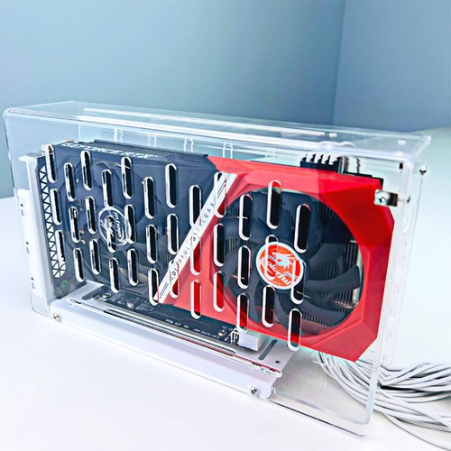 eGPU Laptop External Graphics Card Metal Bracket Base + Acrylic Frame Video Card - 第 5/6 張圖片