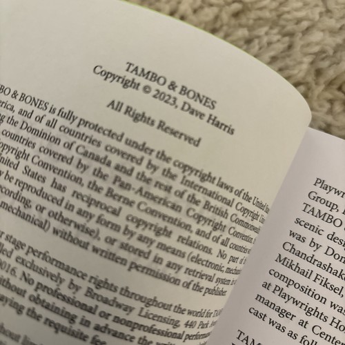 Tambo And Bones By Dave Harris Dramatists Service Full Length, Comedy 4 actors - Foto 3 di 4