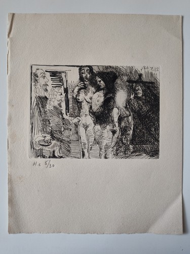 PABLO PICASSO LA CELESTINE 1971 HC AQUATINT ETCHING LITHO LIMITED EDITION 5/30 - Picture 2 of 13