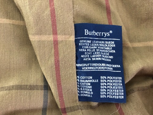 Burberrys Full Zip Jacket Genuine Leather Beige Men - Picture 9 of 11