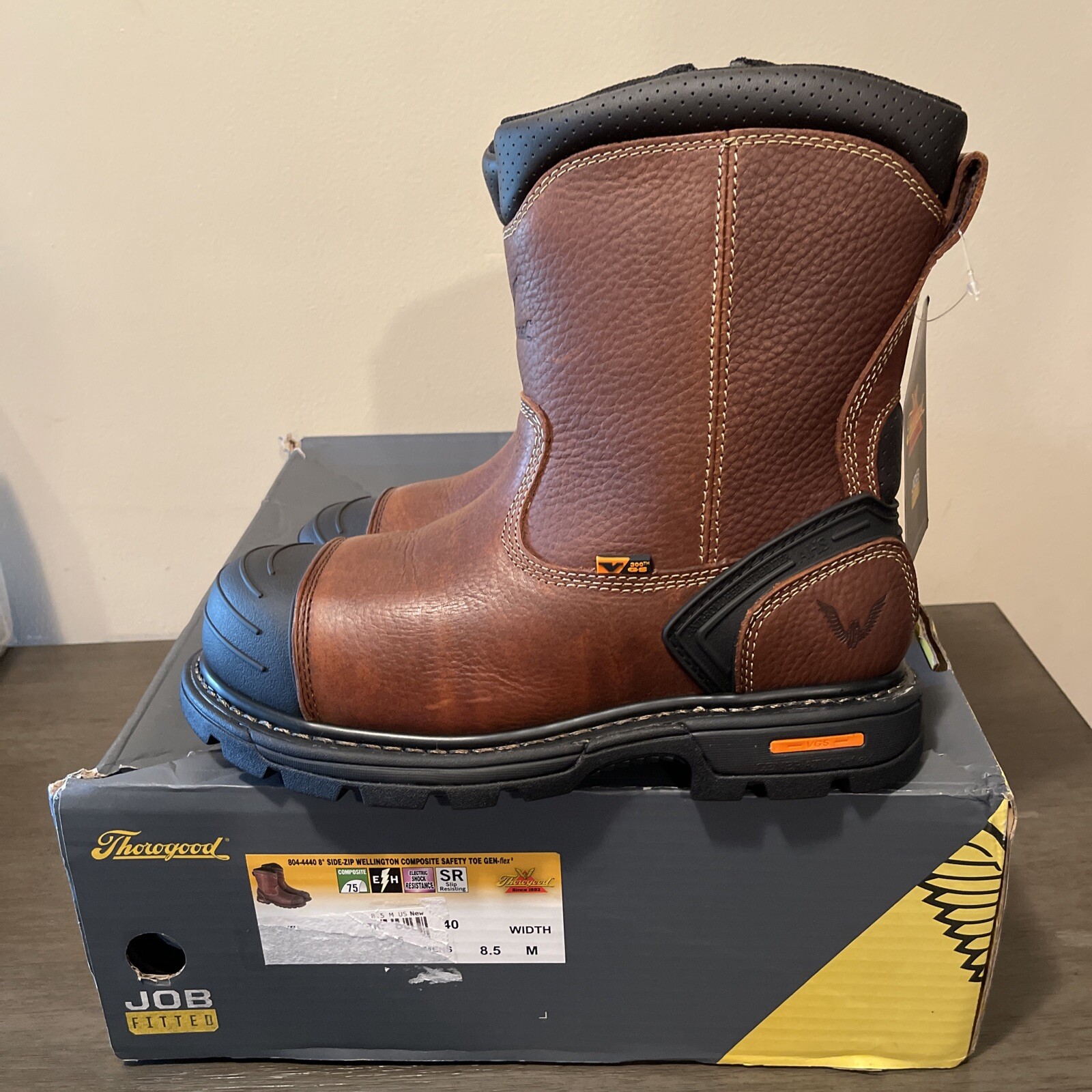 Composite Toe Side-Zip Work Boots 