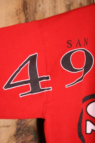 Vintage 90's CLIFF ENGLE San Francisco 49ers Spellout Sweatshirt Sz. L/XL - Picture 2 of 6