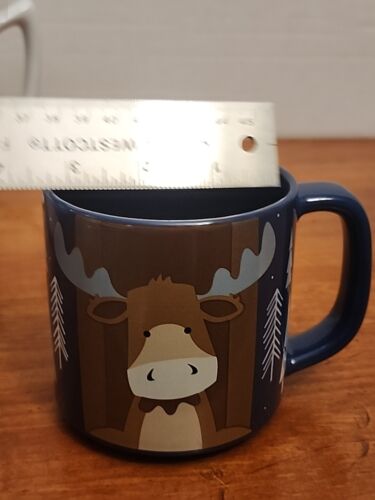 Tim Hortons Limited Edition Stackable Moose Coffee Cup Mug 2019 Navy Blue LNC - Picture 8 of 8