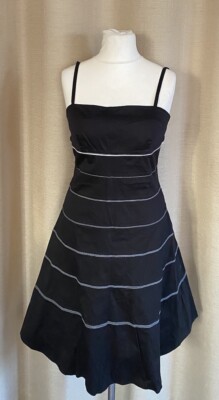 UN 1 DEUX 2 TROIS 3 elegantes Kleid schwarz/weiß Größe 40