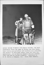 1985 WAYNE GRETZKY NHL HOCKEY GEORGE PLIMPTON BOOK PROMO PHOTO EDMONTON OILERS 