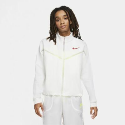 $400 New Women's Nike Sportswear Jacket CZ3613-100 White USA