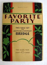 Vintage 1930s Bridge Tally Set 2 Complete Tables in Folder Party Set