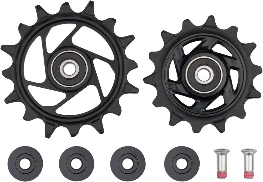 Комплект шкивов заднего переключателя SRAM XX Eagle T-образного типа AXS - Верхний на 14 т и нижний на 16 т