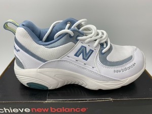 TENNIS Shoes Walking White BLUE SHINY 