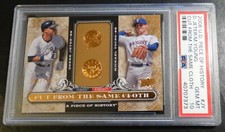 DEREK JETER 2008 U.D. PIECE OF HISTORY CUT FROM THE SAME CLOTH /799 PSA 10 POP 2