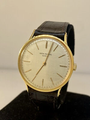 Montre Pour Homme Patek Philippe Calatrava En Or Jaune Cadran Champagne 3484 - Photo 1/4