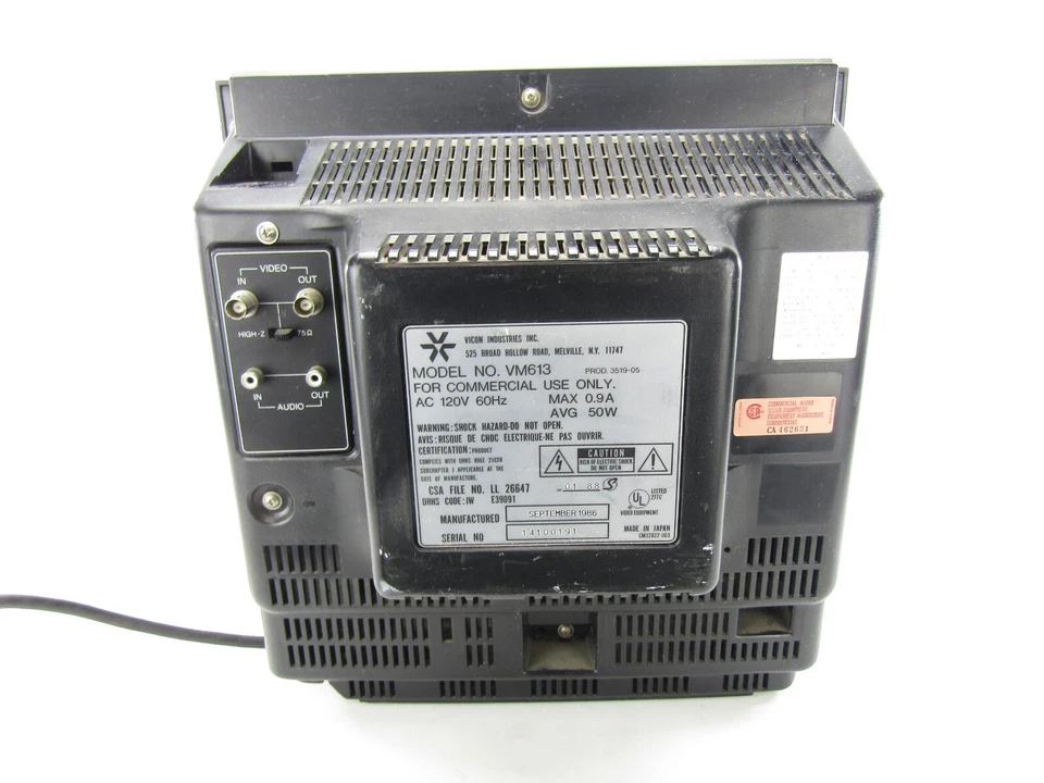 Vicon VM613 Color Video CRT 13" Monitor - Image 4 of 4