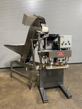 Kaps All 4 Quill Inline Bottle Capper with Cap Feed Elevator, Capping Machinery