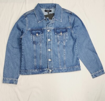 HUDSON LOS ANGELES Women's Trucker Denim Jean Jacket-Blue-(1X)NEW