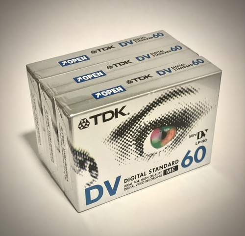 3 x TDK PREMIUM Mini DV Tapes - BRAND NEW SEALED - DVM60/90