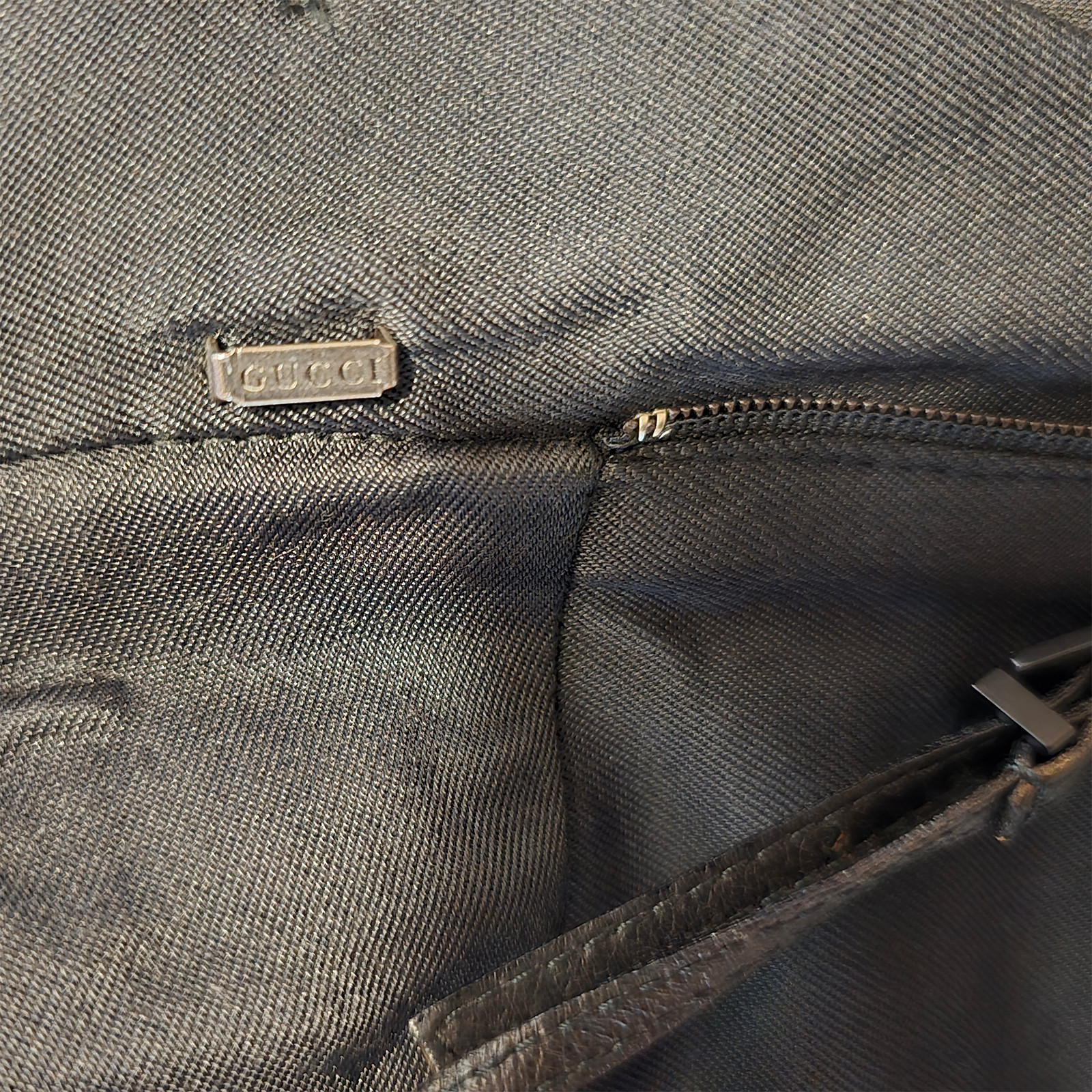 NWT GUCCI 2-US 38-IT Black Nylon Cotton Skinny Leather Belt & Trim Slim Pants thumbnail 16