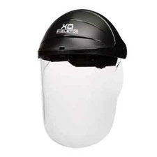 Full Face Safety Shield Helmet Mask Clear Integrated Visor Molded Protective MCR