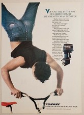 Pubblicità Stampa 1989 Evinrude XP 150 Motori Fuoribordo Velocità Fulmine OMC