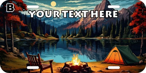 CUSTOM CAMPING ADVENTURE OUTDOOR PERSONALIZATION METAL LICENSE PLATE I - Picture 2 of 4