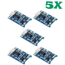 Módulo de placa cargador de batería de litio micro USB 18650 5 piezas TP4056 DW01A 5V 1A