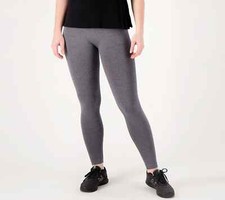 AnyBody Jacquard Smoothing Legging Heather Grey Size M A554197