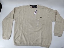 NWT Chaps Old Stock CREAM Pullover 100 Cotton Sweater Mens Sz XXL