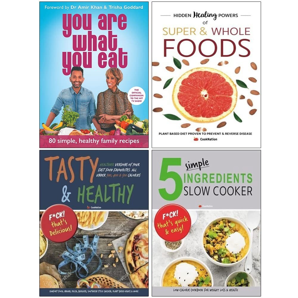 You Are What You,Super Whole Foods,Tasty Healthy, 5 Simple Ingredients 4 Books
