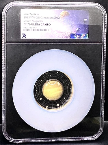 2023 Cameroon Saturn Magnifier NGC PF70 UC Coin