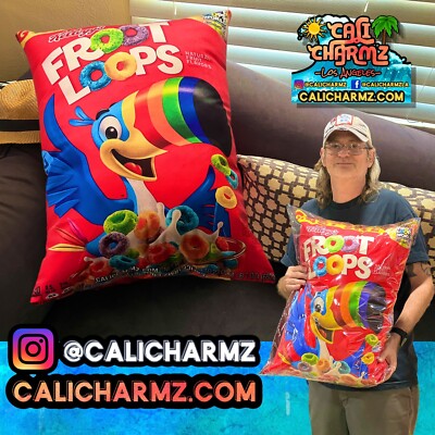 JUMBO FROOT LOOPS CEREAL CHIPS CANDY CHEETOS LAYS Decorative Pillow 2FT TALL