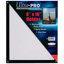 Ultra Pro 8x10 BLACK BORDER Screwdown Large Card/Photo Holder 8"x10" 4-Screws