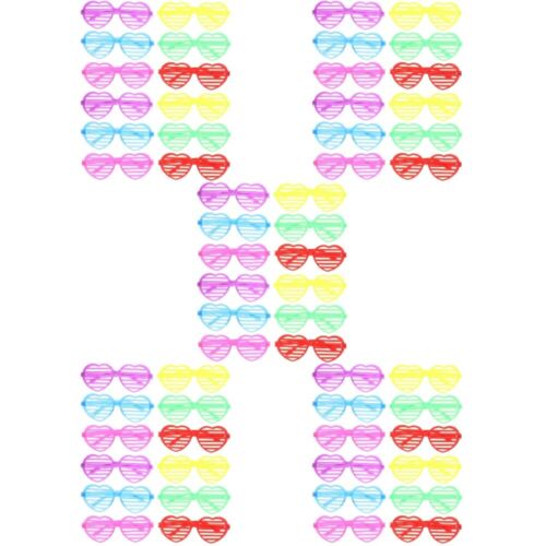  60 Pcs Shutter Glasses Valentine's Day Eyeglasses Heart-shaped - Afbeelding 1 van 12