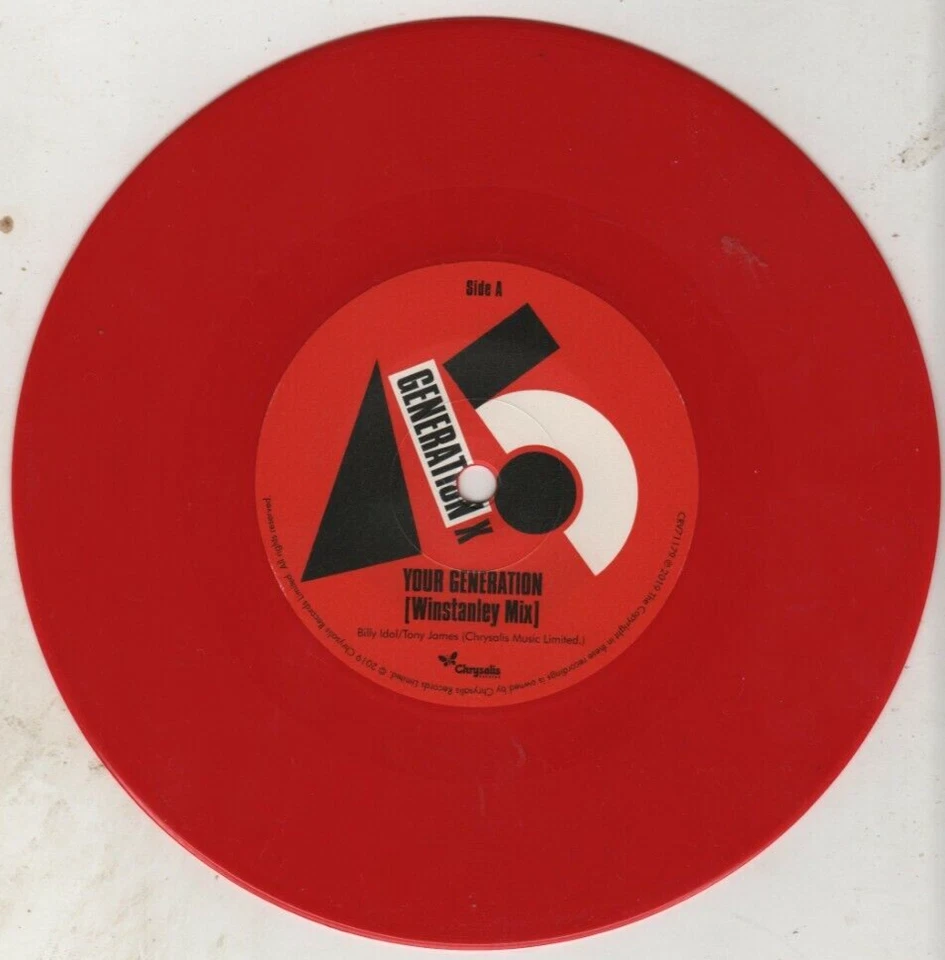 GENERATION X Your Generation 7" VINYL w/PS RE 70s PUNK ROCK Red Vinyl Billy Idol - Image 3 of 3