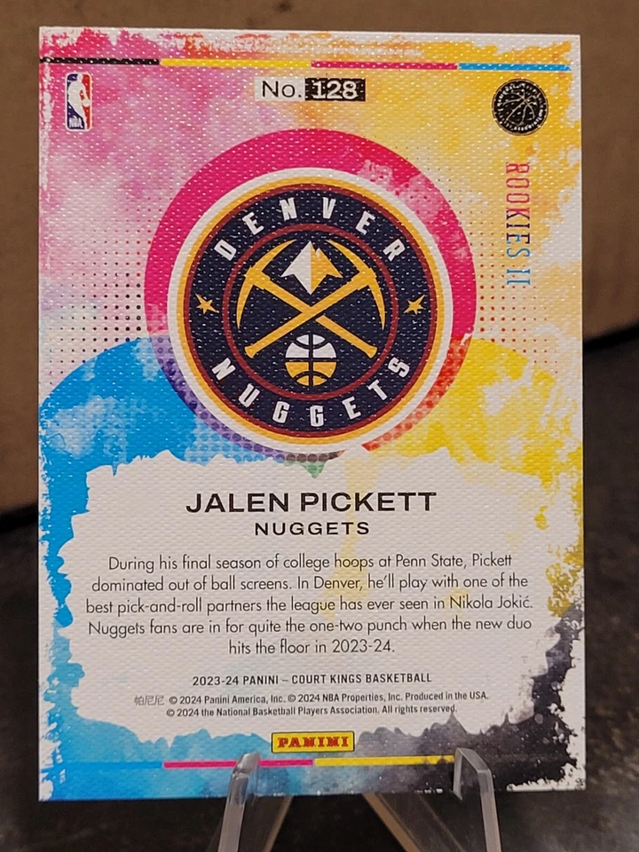 JALEN PICKETT 2023-24 COURT KINGS ROOKIE LEVEL II DENVER NUGGETS RC Q3585 - Image 2 of 2