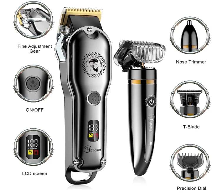 LUJO BARBERO Maquina De Cortar Cabello Recortadora Recortar Kit