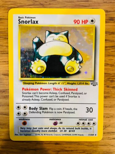 Snorlax (11/64) Holo Jungle Set Pokemon Card! FAST & FREE P&P! - Picture 12 of 78