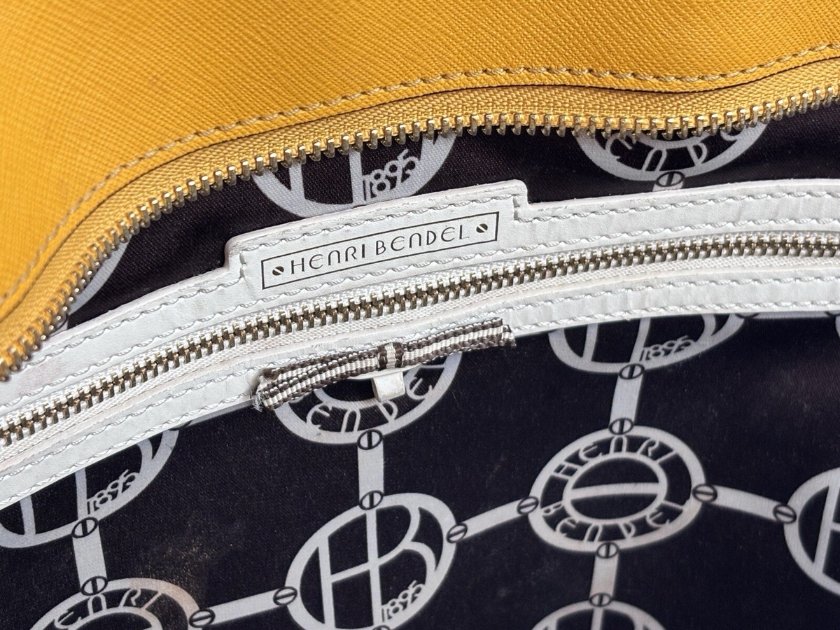 Henri Bendel West 57th Canary Yellow Leather Tote Bag/Purse | eBay