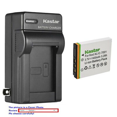 Kastar Battery Wall Charger for Kodak KLIC-7001 Kodak EasyShare M753 Zoom Camera