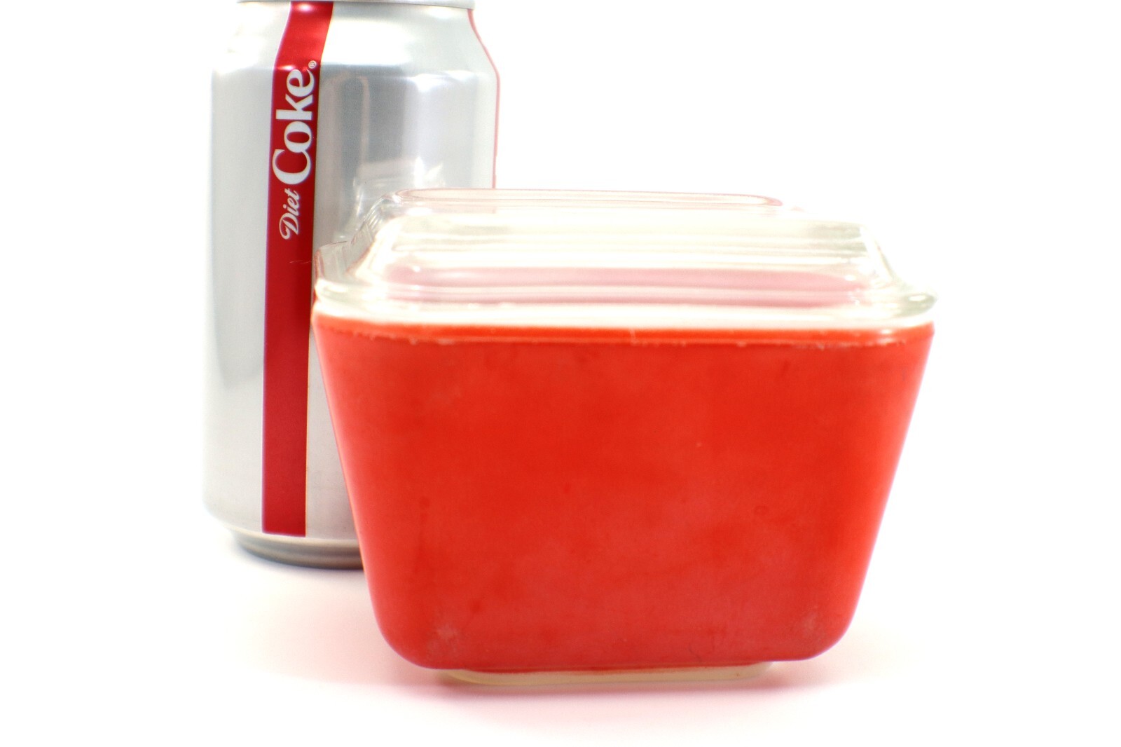 Pyrex Ovenware RED Refrigerator Dish with Clear Lid #0501C Small Vintage