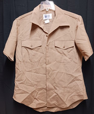 US DSCP Men's Tan Khaki Short Sleeve Shirt - Size: 16 - 8405-01-515-8976 - Used