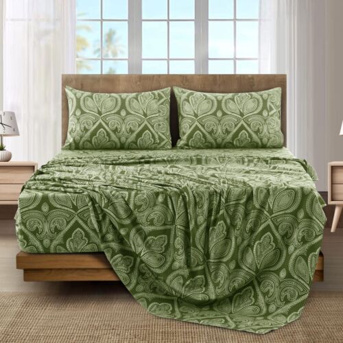 Set lenzuola 6 pezzi lusso microfibra ultra morbida tasca profonda set biancheria da letto - Foto 44 di 53